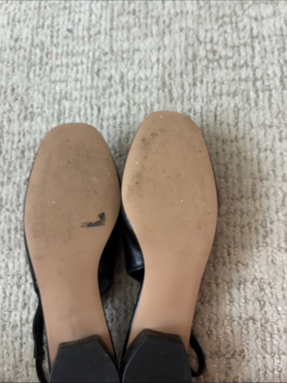 Steve Madden Black Leather Slingback Flats - Picture 3 of 3
